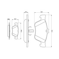 BOSCH 0 986 494 001 Bremsbelagsatz, Scheibenbremse