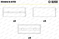GLYCO H1105/5 STD Kurbelwellenlagerschale