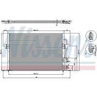NISSENS 94308 Kondensator, Klimaanlage