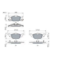 BOSCH 0 986 424 456 Bremsbelagsatz, Scheibenbremse
