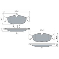 BOSCH 0 986 460 938 Bremsbelagsatz, Scheibenbremse