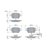 BOSCH 0 986 424 797 Bremsbelagsatz, Scheibenbremse