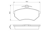 BOSCH 0 986 460 944 Bremsbelagsatz, Scheibenbremse