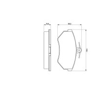 BOSCH 0 986 460 944 Bremsbelagsatz, Scheibenbremse