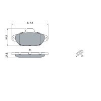 BOSCH 0 986 461 119 Bremsbelagsatz, Scheibenbremse