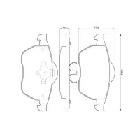 BOSCH 0 986 424 481 Bremsbelagsatz, Scheibenbremse