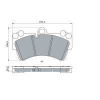 BOSCH 0 986 424 739 Bremsbelagsatz, Scheibenbremse
