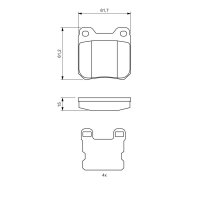 BOSCH 0 986 490 500 Bremsbelagsatz, Scheibenbremse