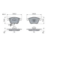 BOSCH 0 986 494 104 Bremsbelagsatz, Scheibenbremse