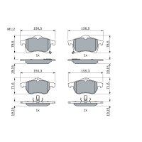 BOSCH 0 986 424 457 Bremsbelagsatz, Scheibenbremse
