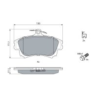BOSCH 0 986 424 541 Bremsbelagsatz, Scheibenbremse
