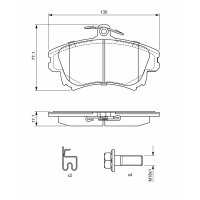 BOSCH 0 986 424 541 Bremsbelagsatz, Scheibenbremse