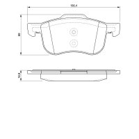 BOSCH 0 986 424 540 Bremsbelagsatz, Scheibenbremse