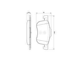 BOSCH 0 986 424 540 Bremsbelagsatz, Scheibenbremse