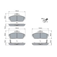 BOSCH 0 986 424 214 Bremsbelagsatz, Scheibenbremse