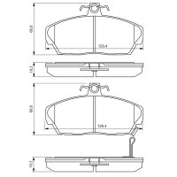 BOSCH 0 986 424 214 Bremsbelagsatz, Scheibenbremse