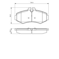 BOSCH 0 986 494 013 Bremsbelagsatz, Scheibenbremse