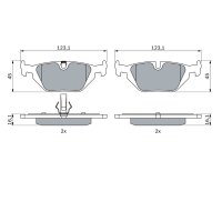 BOSCH 0 986 424 484 Bremsbelagsatz, Scheibenbremse