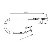 BOSCH 1 987 477 852 Seilzug, Feststellbremse