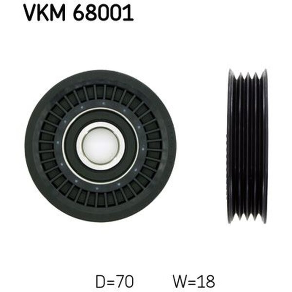 SKF VKM 68001 Umlenk-/Führungsrolle, Keilrippenriemen