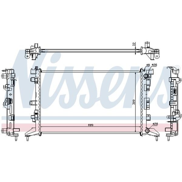 NISSENS 637602 Kühler, Motorkühlung