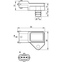 BOSCH 0 281 002 487 Sensor, Ladedruck