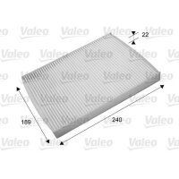 Innenraum-/Pollenfilter VALEO 715660 189x239x23mm - 1...