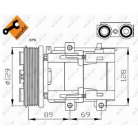 Klimakompressor NRF 32212 FS10-154 Keilrippenriemen - 1 Stück