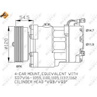 Klimakompressor NRF 32033 SD7V16 Keilrippenriemen - 1 Stück