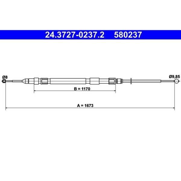 ATE 24.3727-0237.2 Seilzug, Feststellbremse
