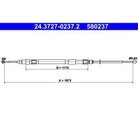 ATE 24.3727-0237.2 Seilzug, Feststellbremse