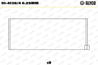 GLYCO 01-4138/4 0.25mm Pleuellagerschale