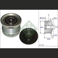 Schaeffler INA 535 0182 10 Generatorfreilauf