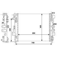 NRF 53801 Kühler, Motorkühlung