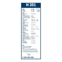 Wischblatt BOSCH 3 397 004 559 Heckscheibe 350mm - 1 Stück
