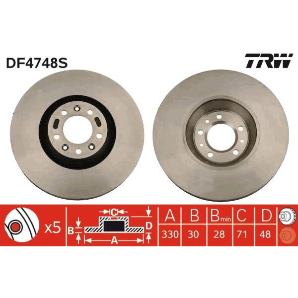 TRW DF4748S Bremsscheibe
