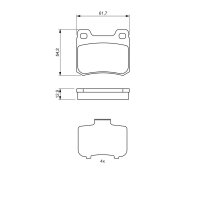 BOSCH 0 986 466 874 Bremsbelagsatz, Scheibenbremse