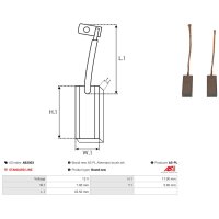 AS-PL AB2003 Kohlebürste, Generator