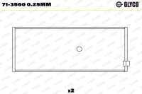 GLYCO 71-3560 0.25mm Pleuellagerschale