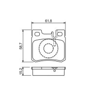 BOSCH 0 986 490 260 Bremsbelagsatz, Scheibenbremse