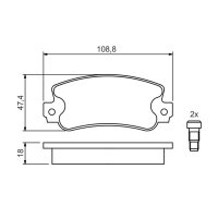 BOSCH 0 986 424 098 Bremsbelagsatz, Scheibenbremse