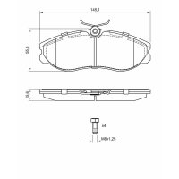 BOSCH 0 986 424 204 Bremsbelagsatz, Scheibenbremse