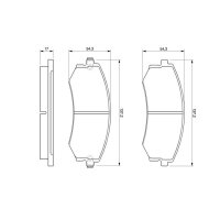 BOSCH 0 986 424 215 Bremsbelagsatz, Scheibenbremse