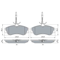 BOSCH 0 986 424 223 Bremsbelagsatz, Scheibenbremse