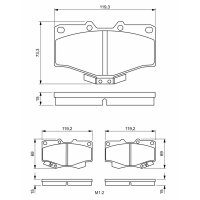 BOSCH 0 986 424 268 Bremsbelagsatz, Scheibenbremse