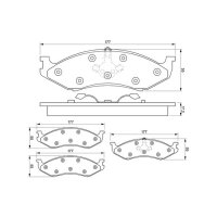BOSCH 0 986 424 284 Bremsbelagsatz, Scheibenbremse