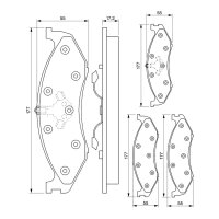 BOSCH 0 986 424 284 Bremsbelagsatz, Scheibenbremse