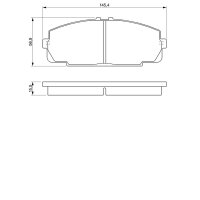 BOSCH 0 986 424 319 Bremsbelagsatz, Scheibenbremse