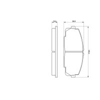 BOSCH 0 986 424 319 Bremsbelagsatz, Scheibenbremse
