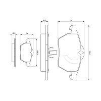 BOSCH 0 986 424 360 Bremsbelagsatz, Scheibenbremse